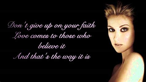 that's the way it is celine dion lyrics